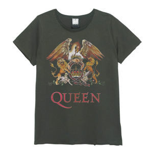 Tričko metal AMPLIFIED Queen Royal Crest Čierna