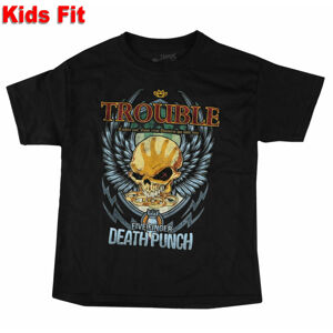 tričko detské Five Finger Death Punch - Trouble - BLACK - ROCK OFF - FFDPTS35BB