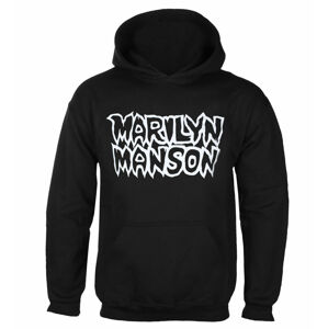 mikina pánska Marilyn Manson - Classic Logo - BLACK - ROCK OFF - MMHD25MB