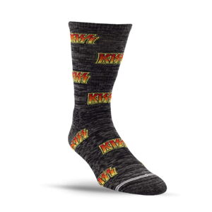 ponožky PERRI´S SOCK - KISS - ALL OVER LOGO - CHARCOAL MIX - KSA301-036