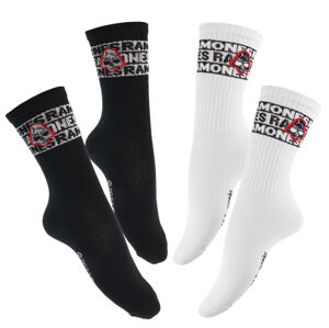 ponožky Ramones - Skull - čierna/biela - URBAN CLASSICS - MC814