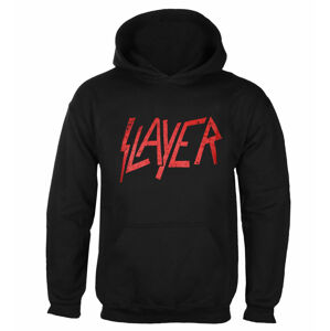 mikina pánska Slayer - Distressed Logo - BLACK - ROCK OFF - SLAYHOOD28MB