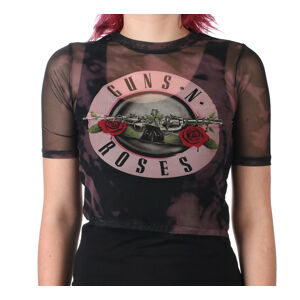 tričko dámske (top) Guns N' Roses - Pink Tint Bullet Logo - ROCK OFF - GNRMCT142LB