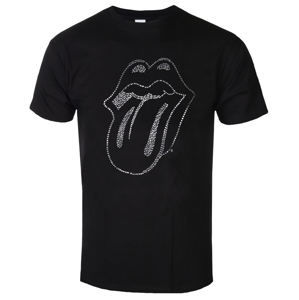 Tričko metal ROCK OFF Rolling Stones Tongue Čierna XXL