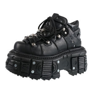 topánky kožené NEW ROCK NEGRO TORNILLOS Čierna 39