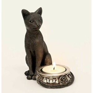 dekorácie (svietnik) ALCHEMY GOTHIC - Black Cat - V100
