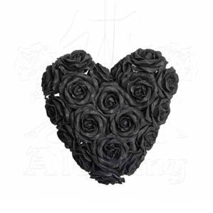 dekorácia ALCHEMY GOTHIC - Black Rose Heart - ROSE7