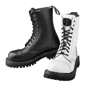 Topánky STEADY´S - 10 dierkové - Black white - STE / 10_black / White 43