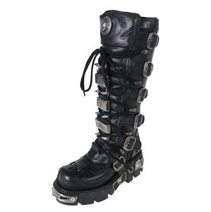 topánky kožené NEW ROCK High Vampire Boot (161-S1) Black Čierna 38
