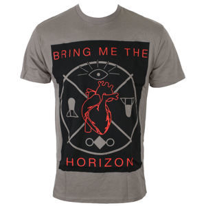 tričko pánske Bring Me The Horizon - HEARTS & SYMBOLS - GRY - BRAVADO - 31921234