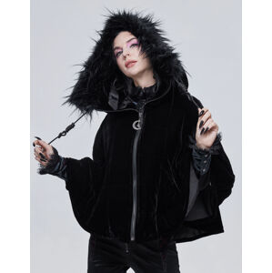 kabát dámsky (pončo) DEVIL FASHION - Quilted - Black - CA02901