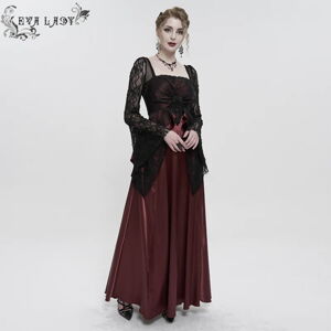 šaty DEVIL FASHION Black and red elegant gothic