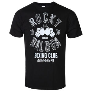 tričko filmové HYBRIS Rocky Balboa Boxing Club Čierna
