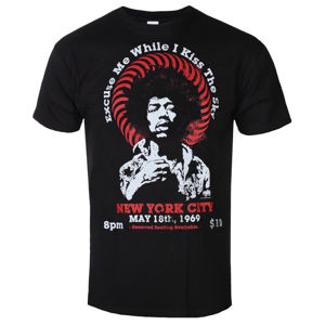 Tričko metal HYBRIS Jimi Hendrix Live In New York Čierna XXL