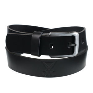 opasok s kovom Leather & Steel Fashion black 110