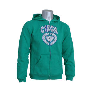 mikina s kapucňou CIRCA Dings Icon Fleece zelená