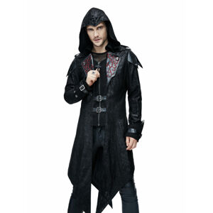 kabát DEVIL FASHION Vlad Hooded Punk Synthetic Leather