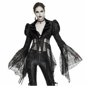 kabát DEVIL FASHION In Love with Love Gothic Mesh Cardigan