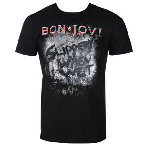 tričko metal PLASTIC HEAD Bon Jovi SLIPPERY WHEN WET ALBUM Čierna XL
