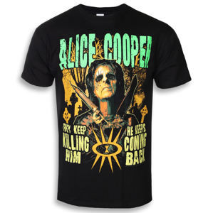 Tričko metal ROCK OFF Alice Cooper Graveyard Čierna M