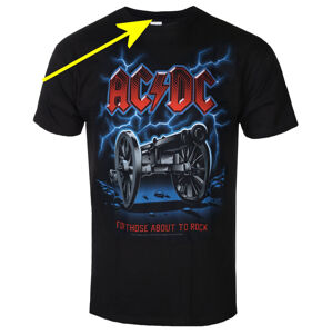 Tričko metal LIQUID BLUE AC-DC CANNON LIGHTNING Čierna