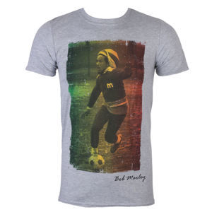 Tričko metal ROCK OFF Bob Marley Rasta Football Čierna