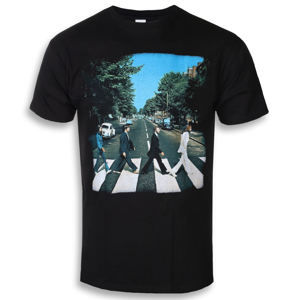 Tričko metal ROCK OFF Beatles Abbey Road Čierna