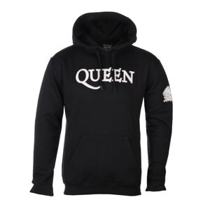 mikina s kapucňou ROCK OFF Queen Logo & Crest Applique Čierna XXL