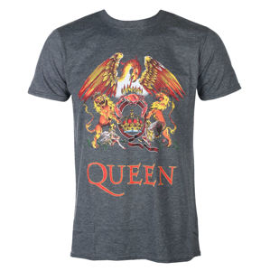 Tričko metal ROCK OFF Queen Classic Crest Čierna XL