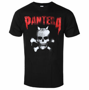 tričko pánske Pantera - Horned Skull Stencil - Black - 12775200