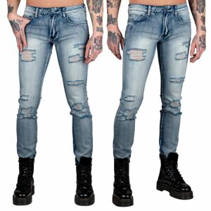 nohavice pánske (jeans) WORNSTAR - Rampager Shredded - Classic Blue - WSP-RPBSH
