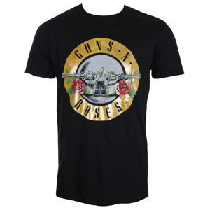 tričko metal ROCK OFF Guns N' Roses Logo Fog Foil Čierna XL