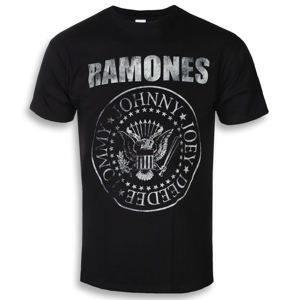 Tričko metal ROCK OFF Ramones Seal Hey Ho Čierna