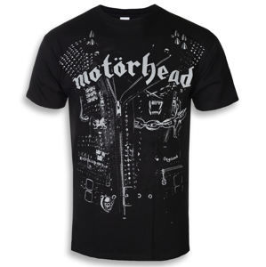 Tričko metal ROCK OFF Motörhead Leather Jacket Čierna XL