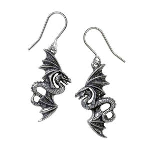 náušnice ALCHEMY GOTHIC - Flight of Airus - Pewter - E442