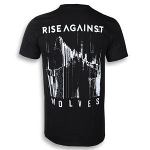 Tričko metal KINGS ROAD Rise Against Wolves Pocket Čierna XXL