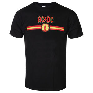 Tričko metal ROCK OFF AC-DC Logo & Stripe Čierna