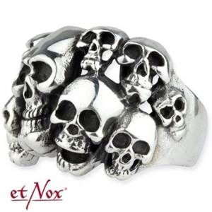 prsteň ETNOX - Skulls - SR1407 56