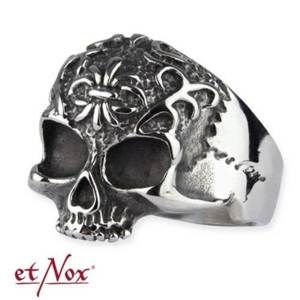 prsteň ETNOX - Ornament Skull - SR1415 65