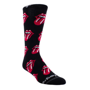 ponožky THE ROLLING STONES - ALLOVER RED TONGUES - BLACK - PERRI´S SOCKS - RSC301-001