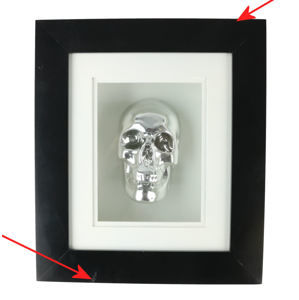 obraz Silver Skull In Frame - B0330B4 - POŠKODENÝ - BEA052
