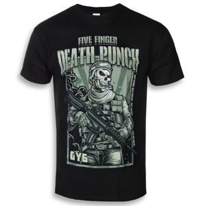 Tričko metal ROCK OFF Five Finger Death Punch War Soldier Čierna S