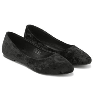 topánky dámske (baleríny) KILLSTAR - Lunanite Velvet - Black - KSRA010159