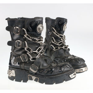 Topánky New rock - Chain Boots (727-S1) Black - POŠKODENÉ - MA477 47