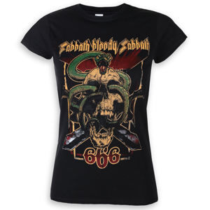 Tričko metal ROCK OFF Black Sabbath Bloody Sabbath 666 Čierna M