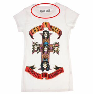 tričko dámske Guns N' Roses - Appetite For Destruction - ROCK OFF - POŠKODENÉ - MY203