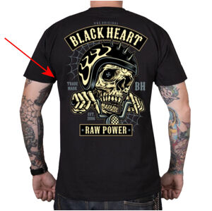 tričko pánske BLACK HEART - RAW POWER CHOPPER - BLACK - POŠKODENÉ - MY491