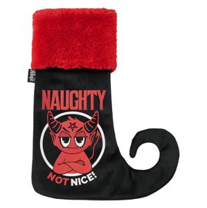 ponožka vianočná (dekorácia) KILLSTAR - Naughty - Black - KSRA007148