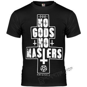 tričko hardcore AMENOMEN NO GODS NO MASTERS Čierna S