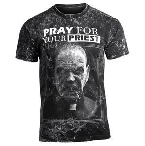 tričko hardcore AMENOMEN PRAY FOR YOUR PRIEST Čierna M